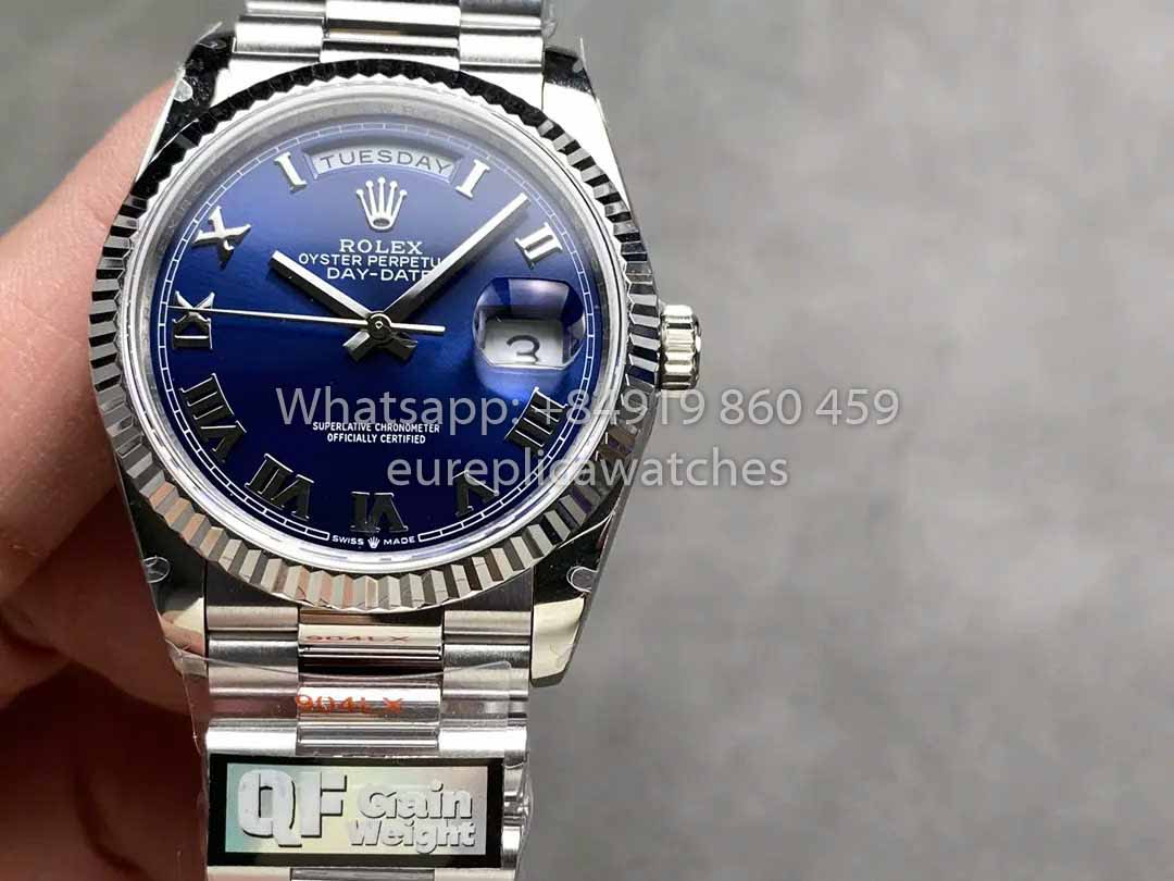 Rolex Day Date M128239 QF Factory 1:1 Best Clone Numeral Blue Dial