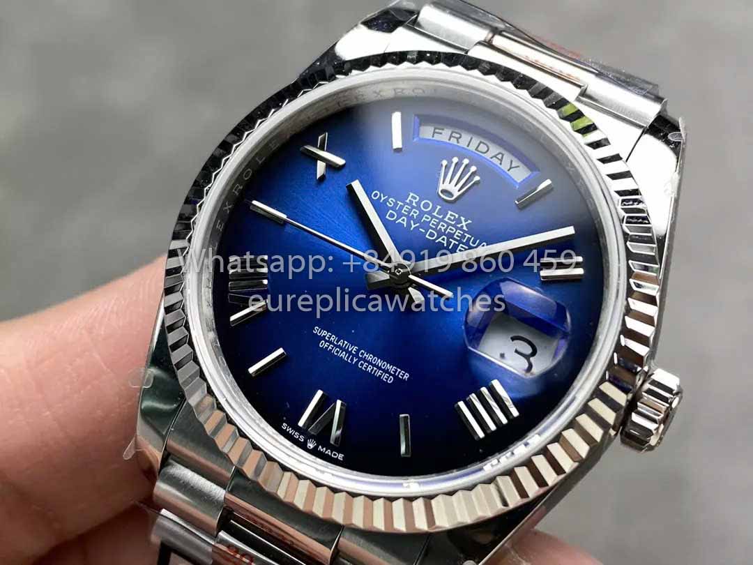 Rolex Day Date M128239 QF Factory 1:1 Best Clone  Blue Ombré  Dial