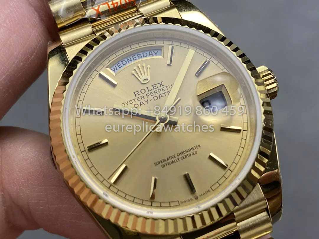 Rolex Day Date M128238-0045 - 128238-0045 Index Dial QF Factory 1:1 Best Clone 36mm