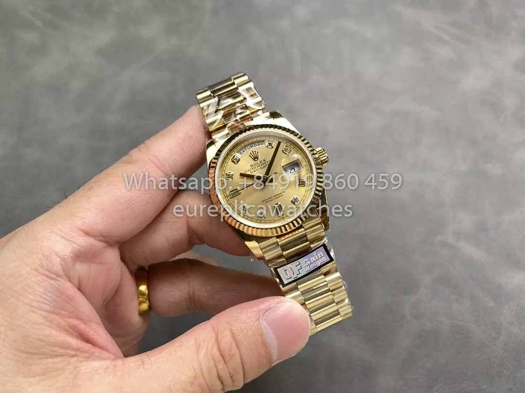 Rolex Day Date M128238-0008 - 128238-0008 Diamond Dial QF Factory 1:1 Best Clone 36mm