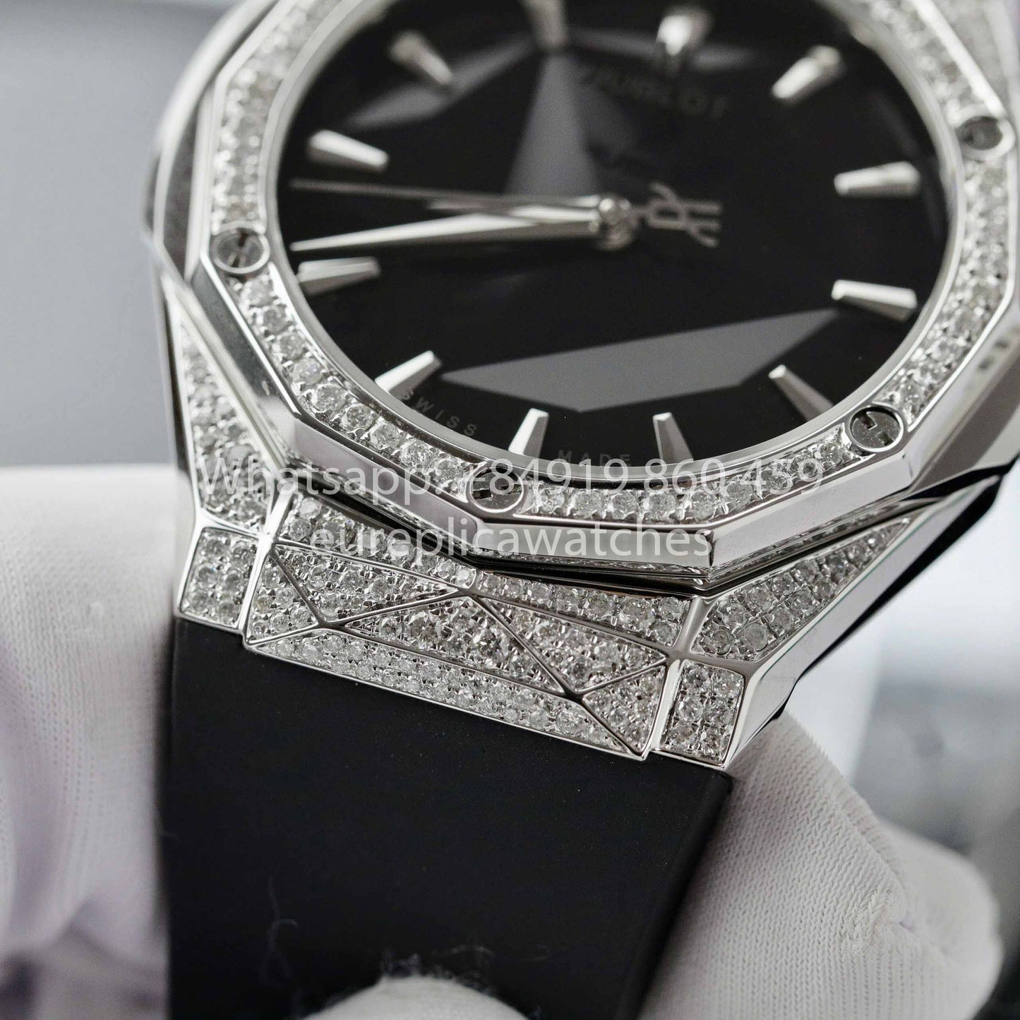 HUBLOT CLASSIC FUSION ORLINSKI 40mm Custom Moissanite Stone 1:1 Best Clone