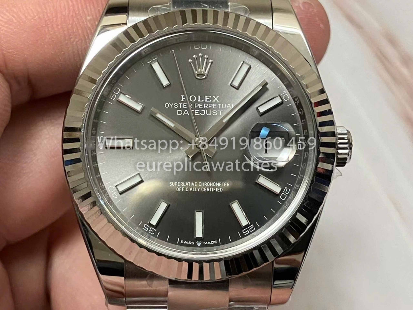 Rolex Datejust M126334-0013 1:1 Meilleure édition Clean Factory Cadran gris