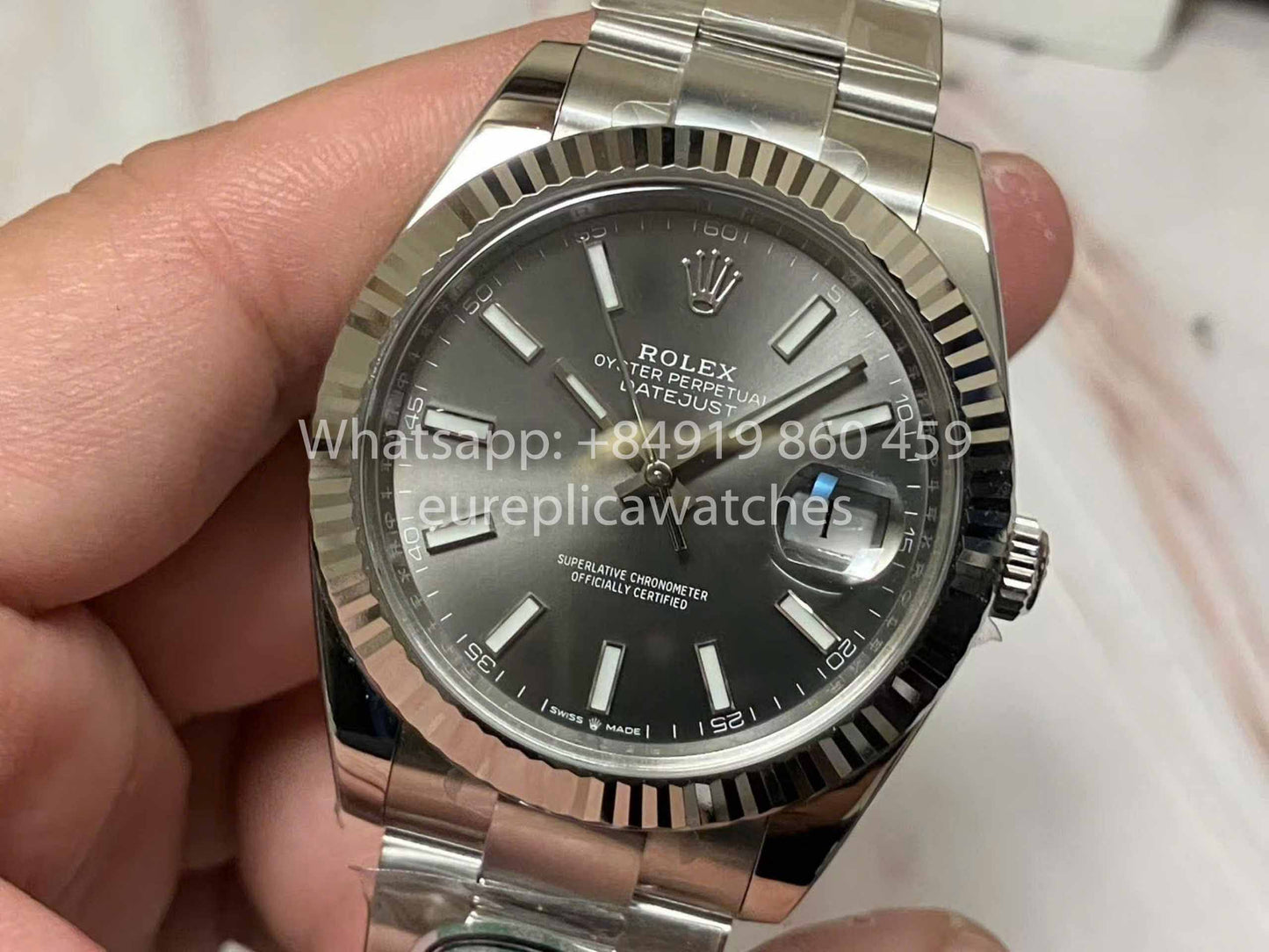 Rolex Datejust M126334-0013 1:1 Meilleure édition Clean Factory Cadran gris