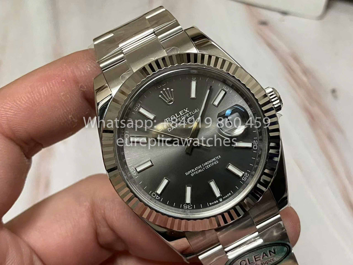 Rolex Datejust M126334-0013 1:1 Meilleure édition Clean Factory Cadran gris