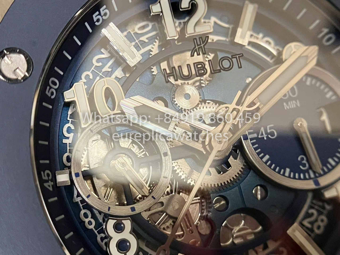 Hublot Big Bang Unico Titanium 441.NL.5171.RX 1:1 Melhor Edição BBF Factory Blue Strap Moldura de cerâmica 