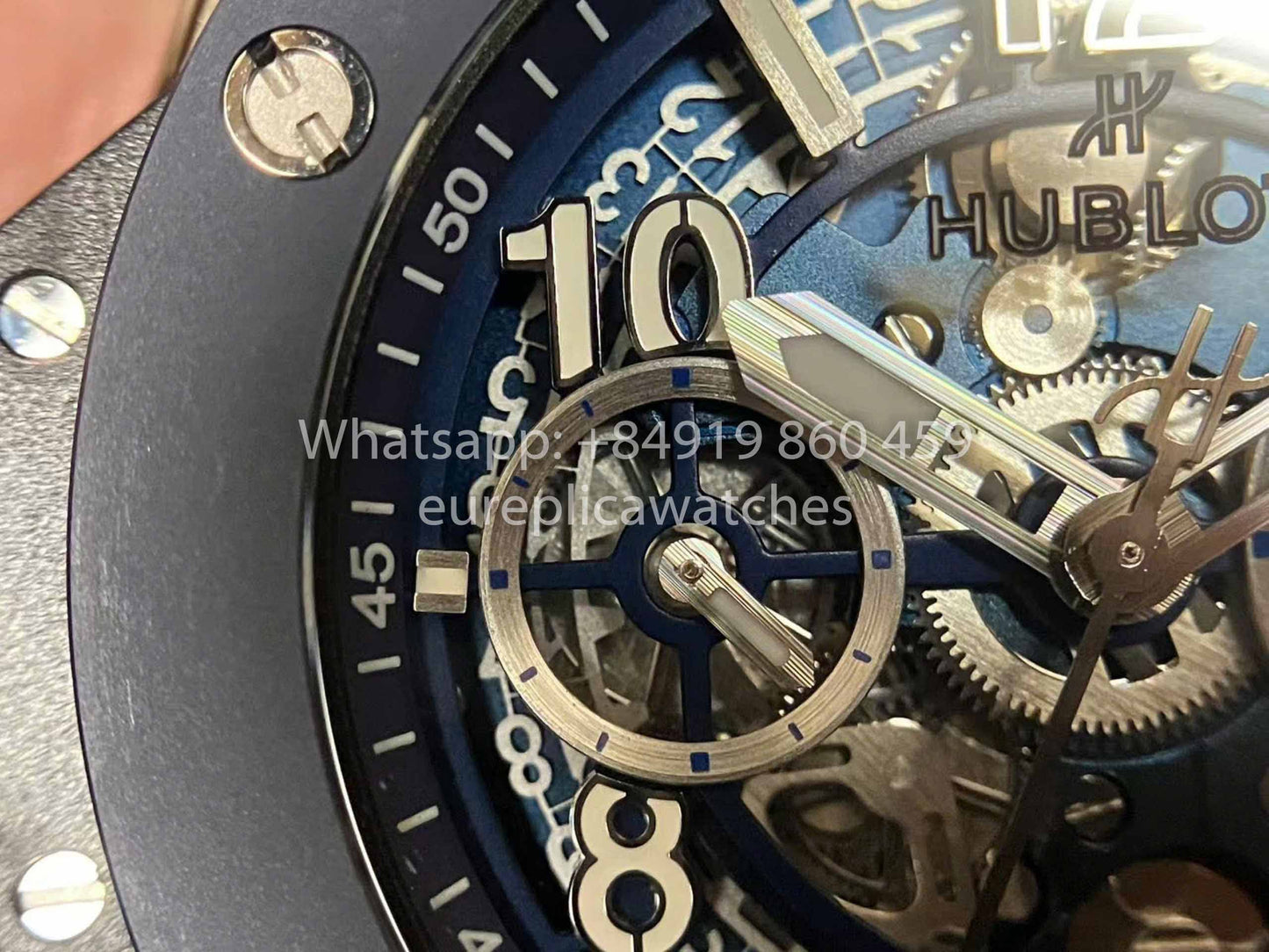 Hublot Big Bang Unico Titanium 441.NL.5171.RX 1:1 Melhor Edição BBF Factory Blue Strap Moldura de cerâmica 