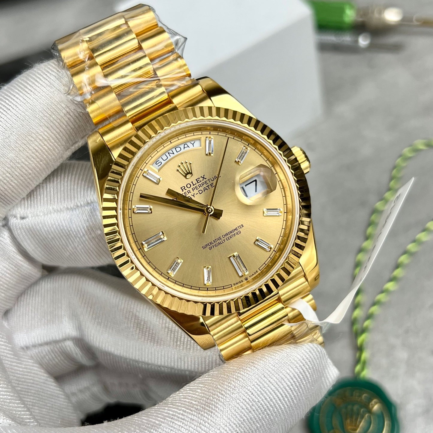 Rolex Day-Date 40 228348rbr-0002 Gold Filled 18 carats avec un poids de 167 grammes